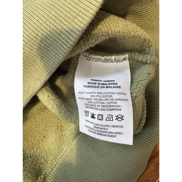 Nike Hoodie Womens Large Center Swoosh Y2K Boxy Sweatshirt Green Crop Pullover M - Picture 9 of 10